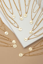 Load image into Gallery viewer, zodiac sign pendant necklace with rhinestones
