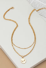Load image into Gallery viewer, zodiac sign pendant necklace with rhinestones
