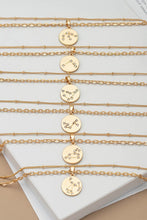 Load image into Gallery viewer, zodiac sign pendant necklace with rhinestones
