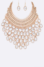 Load image into Gallery viewer, Crystal Bib Head Turner Statement Necklace Set
