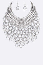 Load image into Gallery viewer, Crystal Bib Head Turner Statement Necklace Set

