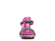 Cargar imagen en el visor de la galería, KRYPTON Clear Block Heeled Marble Print Slides
