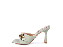 Cargar imagen en el visor de la galería, MERMAID Quilted Metal Chain Heeled Sandals

