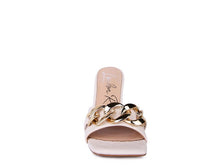 Cargar imagen en el visor de la galería, MERMAID Quilted Metal Chain Heeled Sandals
