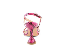 Cargar imagen en el visor de la galería, CHERRY TART Snake Print Spool Heel Sandals
