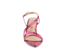 Cargar imagen en el visor de la galería, CHERRY TART Snake Print Spool Heel Sandals
