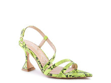 Cargar imagen en el visor de la galería, CHERRY TART Snake Print Spool Heel Sandals
