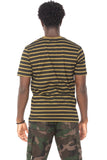STRIPE OLIVE T-SHIRT