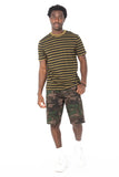 STRIPE OLIVE T-SHIRT