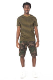 STRIPE OLIVE T-SHIRT