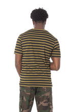 Load image into Gallery viewer, STRIPE OLIVE T-SHIRT
