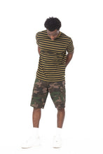 Load image into Gallery viewer, STRIPE OLIVE T-SHIRT
