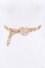 Cargar imagen en el visor de la galería, Heart Buckle Rhinestone Belt
