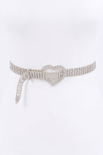 Cargar imagen en el visor de la galería, Heart Buckle Rhinestone Belt
