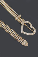 Cargar imagen en el visor de la galería, Heart Buckle Rhinestone Belt

