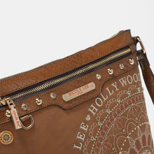 Cargar imagen en el visor de la galería, Nicole Lee USA Metallic Stitching Embroidery Inlaid Rhinestone Crossbody Bag
