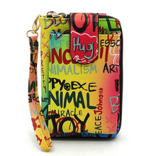 Cargar imagen en el visor de la galería, Graffiti Cell Phone case Crossbody Wallet Wristlet
