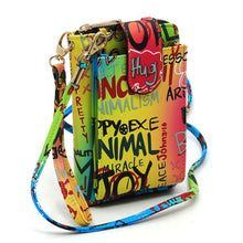 Cargar imagen en el visor de la galería, Graffiti Cell Phone case Crossbody Wallet Wristlet
