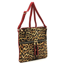 Load image into Gallery viewer, Leopard Zip Crossbody Bag
