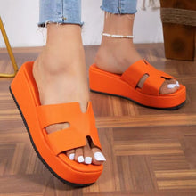 Load image into Gallery viewer, Open Toe Wedge Sandals
