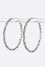 Load image into Gallery viewer, 90MM Iconic Crystal Hoop Earrings
