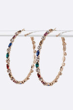 Load image into Gallery viewer, 90MM Iconic Crystal Hoop Earrings
