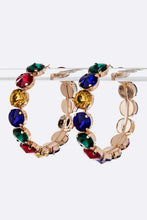 Load image into Gallery viewer, Oversize Crystal Iconic Hoop Earrings
