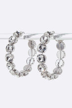 Load image into Gallery viewer, Oversize Crystal Iconic Hoop Earrings
