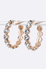 Load image into Gallery viewer, Oversize Crystal Iconic Hoop Earrings
