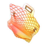 Quilt Embossed Multi Color Jelly Shoulder Bag
