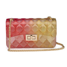 Load image into Gallery viewer, Quilt Embossed Multi Color Jelly Shoulder Bag
