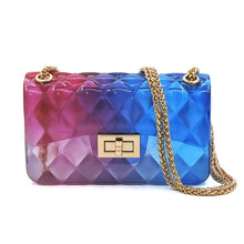 Load image into Gallery viewer, Quilt Embossed Multi Color Jelly Shoulder Bag
