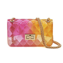 Load image into Gallery viewer, Quilt Embossed Multi Color Jelly Shoulder Bag
