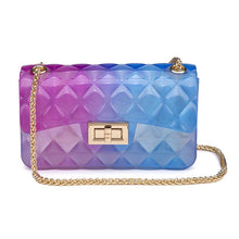 Load image into Gallery viewer, Quilt Embossed Multi Color Jelly Shoulder Bag
