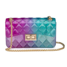 Load image into Gallery viewer, Quilt Embossed Multi Color Jelly Shoulder Bag
