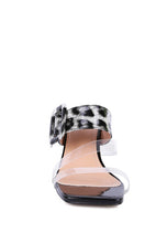 Load image into Gallery viewer, CITY GIRL PRINTED MID HEEL SLIDE SANDALS
