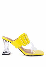 Cargar imagen en el visor de la galería, CITY GIRL PRINTED MID HEEL SLIDE SANDALS
