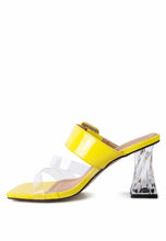 Load image into Gallery viewer, CITY GIRL PRINTED MID HEEL SLIDE SANDALS
