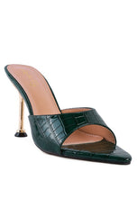 Load image into Gallery viewer, FRENCH CUT HIGH HEEL CROC SLIDES
