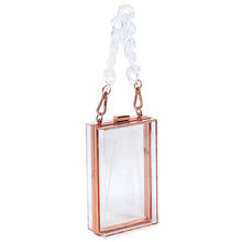 Cargar imagen en el visor de la galería, Acrylic Chain Handle See Thru Crossbody Clutch
