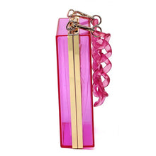 Cargar imagen en el visor de la galería, Acrylic Chain Handle See Thru Crossbody Clutch
