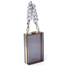 Cargar imagen en el visor de la galería, Acrylic Chain Handle See Thru Crossbody Clutch
