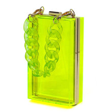 Cargar imagen en el visor de la galería, Acrylic Chain Handle See Thru Crossbody Clutch
