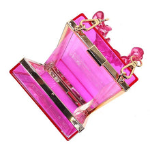 Cargar imagen en el visor de la galería, Acrylic Chain Handle See Thru Crossbody Clutch
