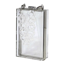 Cargar imagen en el visor de la galería, Acrylic Chain Handle See Thru Crossbody Clutch

