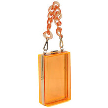 Cargar imagen en el visor de la galería, Acrylic Chain Handle See Thru Crossbody Clutch
