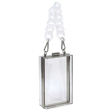 Cargar imagen en el visor de la galería, Acrylic Chain Handle See Thru Crossbody Clutch
