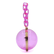 Cargar imagen en el visor de la galería, Acrylic Chain Handle See Thru Ball Crossbody Bag
