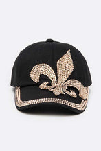 Cargar imagen en el visor de la galería, Crystal Fleur De Lis Fashion Cap
