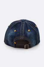 Cargar imagen en el visor de la galería, I Love Vegas Crystal Denim Cap
